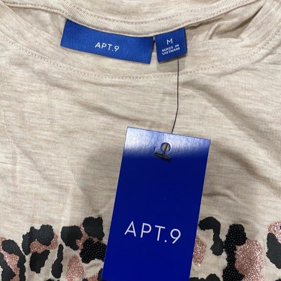 Apt 9 Embellished Cheetah Box Tee - Picture 6 of 6